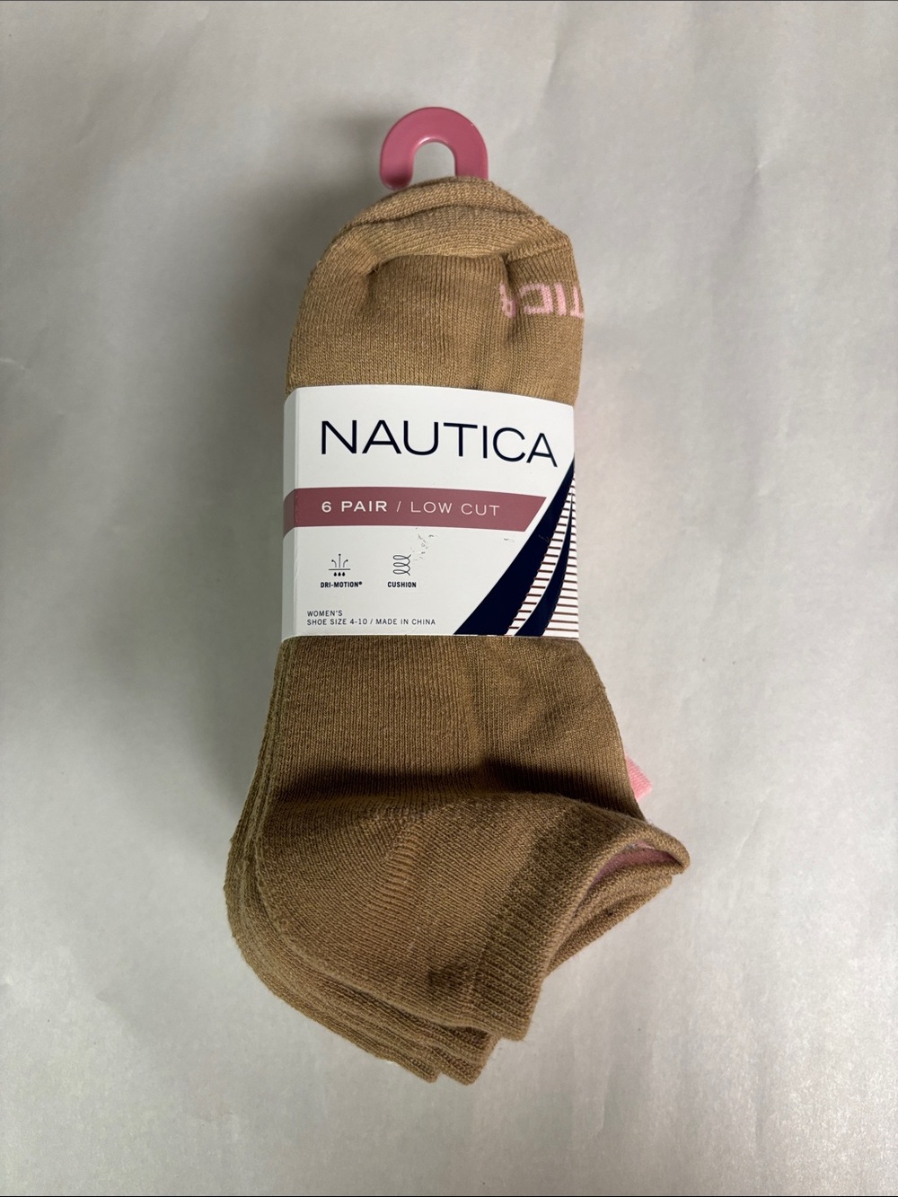 New Nautica Socks Women’s 6 Pair Multicolor Low Cut Sock Athletic Casual Active